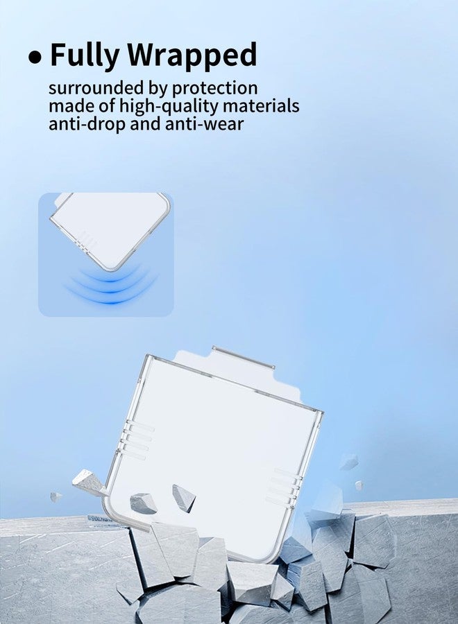 متوافق مع جهاز ألعاب Miyoo Flip V2 وجهاز ألعاب Miyoo Flip Retro، غلاف مقسم من مادة البولي كربونات من UYRUREL، حماية شاملة من الصدمات والسقوط، شفاف - Image 2